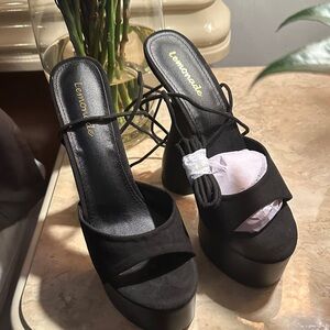 Lemonade Black Women's Platform Heels